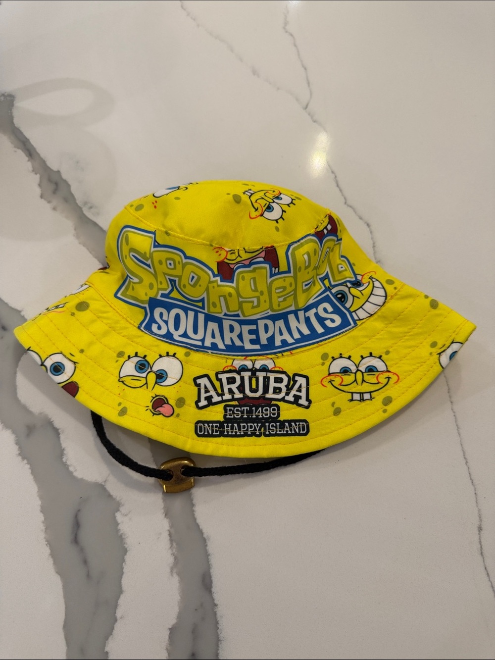 SpongeBob SquarePants Yellow Kids Bucket Hat with Aruba Print